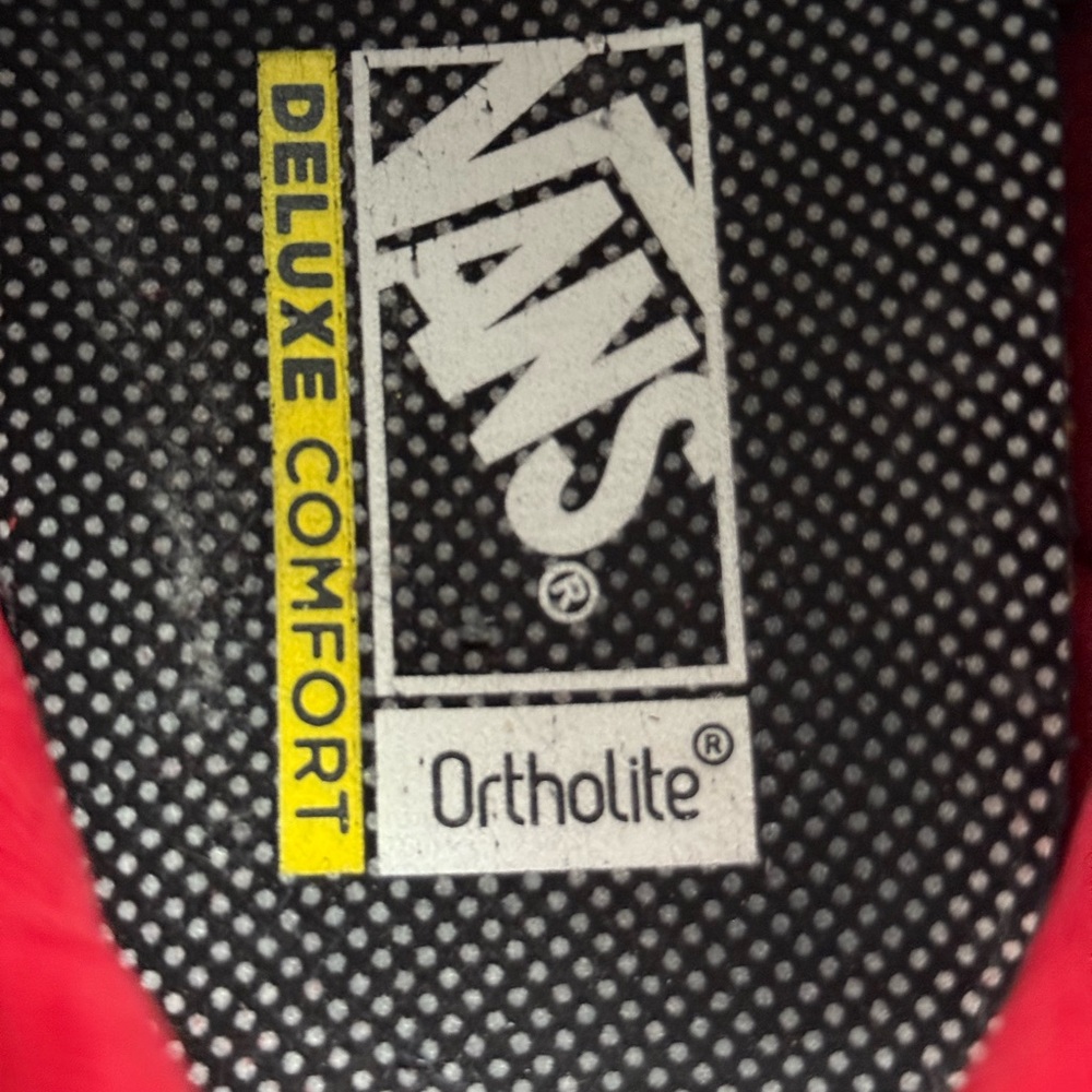 VANS-“OldSkool” Sued Red/Red Checkered- Deluxe Comfort Ortholite 500714 *RARE* - Picture 7 of 11